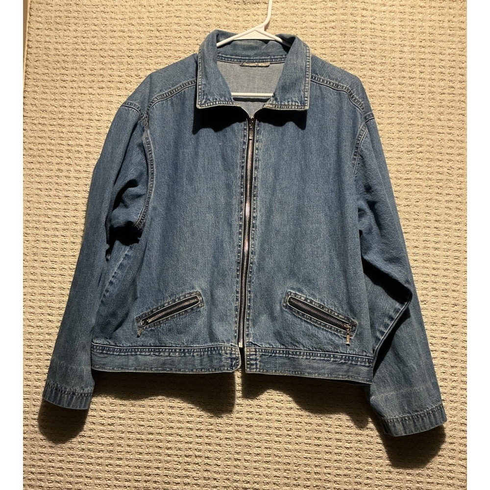 Denim Full Zip Jacket XL Unisex Long Sleeve Western Rodeo Barn Chore Unlined